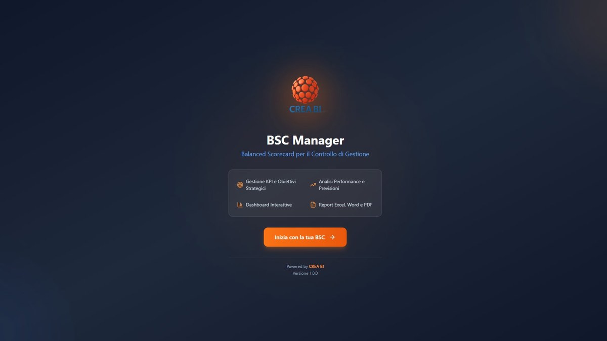 BSC Manager - Schermata iniziale